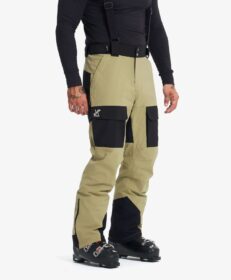 RevolutionRace Lasketteluhousut – Vihreä – AccXel Insulated 2L Ski Pants Miehet Aloe/Black, Koko:XL