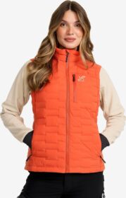 RevolutionRace Liivit – Oranssi – Flex Stretch Down Vest Naiset Mecca Orange, Koko:2XL
