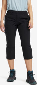 RevolutionRace Ulkoiluhousut, Vaellushousut & Retkeilyhousut – Musta – Adventure 3/4 Stretch Pants Naiset Black, Koko:M