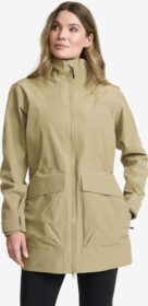 RevolutionRace > Takit > Sade- Ja Kuoritakit – Beige – Nevis 2L Parka Naiset Khaki, Koko:L