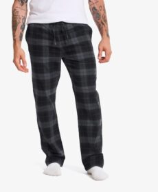 RevolutionRace Olohousut – Musta – Lodge Flannel Pants Miehet Black/Anthracite, Koko:L