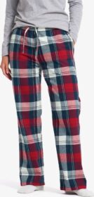 RevolutionRace Olohousut – Sininen – Lodge Flannel Pants Naiset Deep navy/Karanda red, Koko:S