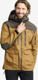 RevolutionRace Outdoor Jacket Miehet Mud/Dijon, Koko:S – Ulkoilutakki, Kuoritakki & Tuulitakki