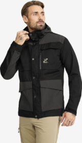 RevolutionRace Ulkoilutakki, Kuoritakki & Tuulitakki – Musta – Rambler Lightweight Pro Jacket Miehet Black/Anthracite, Koko:XL