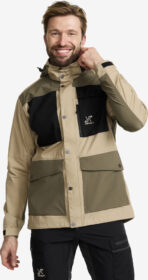RevolutionRace Ulkoilutakki, Kuoritakki & Tuulitakki – Beige – Rambler Lightweight Pro Jacket Miehet Khaki/Light MossGray, Koko:2XL