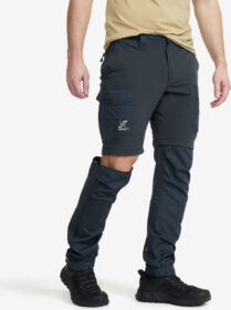 RevolutionRace Ulkoiluhousut, Vaellushousut & Retkeilyhousut – Sininen – Rambler Lightweight Zip-off Pants Miehet Blueberry, Koko:2XL