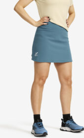 RevolutionRace > Housut > Shortsit – Sininen – Rise 2-in-1 Skirt Naiset Blue Ashes, Koko:M