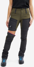 RevolutionRace Zip-off-housut – Vihreä – RVRC GP Pro Zip-off Pants Naiset Dark Olive, Koko:XL