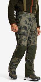 RevolutionRace Sade- Ja Kuorihousut – Vihreä – Trace Silent Pro 2L Pants Miehet Camo Deep Depths, Koko:M
