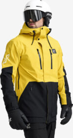 RevolutionRace > Sade- Ja Kuoritakit – Keltainen – AccXel 2L Ski Jacket Miehet Mango Mint/Black, Koko:3XL