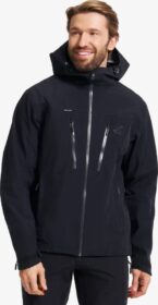 RevolutionRace > Sade- Ja Kuoritakit – Musta – Silence Proshell 3L Jacket Miehet Black/Anthracite, Koko:XS
