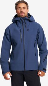 RevolutionRace > Sade- Ja Kuoritakit – Sininen – Cyclone 3L Shell Jacket Miehet Insignia Blue, Koko:2XL