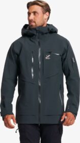 RevolutionRace Sade- Ja Kuoritakit – Sininen – Cyclone Long 3L Jacket Miehet Dark Navy, Koko:M