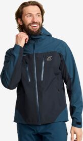 RevolutionRace Sade- Ja Kuoritakit – Sininen – Silence Proshell 3L Jacket Miehet Moonlit Ocean/Dark Navy, Koko:2XL