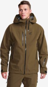 RevolutionRace Sade- Ja Kuoritakit – Vihreä – Cyclone 3L Shell Jacket Miehet Dark Olive, Koko:S
