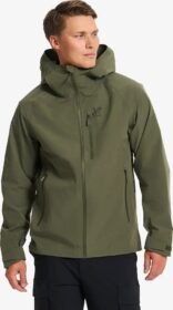 RevolutionRace Sade- Ja Kuoritakit – Vihreä – Cyclone Light 3L Shell Jacket Miehet Grape Leaf, Koko:2XL
