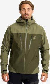 RevolutionRace Sade- Ja Kuoritakit – Vihreä – Silence Proshell 3L Jacket Miehet Kalamata/Forest Night, Koko:L