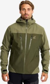 RevolutionRace > Sade- Ja Kuoritakit – Vihreä – Silence Proshell 3L Jacket Miehet Kalamata/Forest Night, Koko:L