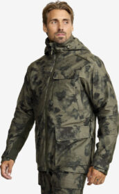 RevolutionRace > Sade- Ja Kuoritakit – Vihreä – Trace Silent Pro 2L Jacket Miehet Camo Deep Depths, Koko:2XL