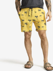 RevolutionRace > Shortsit – Keltainen – Summer Swim Shorts Miehet Lemon Drop/Magnet, Koko:M
