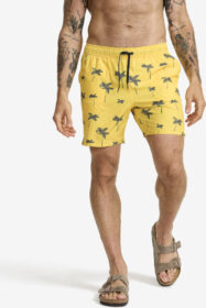 RevolutionRace > Shortsit – Keltainen – Summer Swim Shorts Miehet Lemon Drop/Magnet, Koko:S