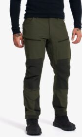 RevolutionRace Softshell-housut – Vihreä – Edge Stretch Pants Miehet Forest Night, Koko:L