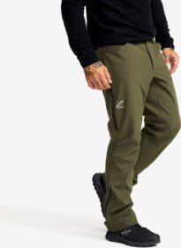 RevolutionRace Softshell-housut – Vihreä – Hiball Essential Softshell Pants Miehet Forest Night, Koko:3XL