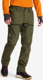 RevolutionRace Softshell-housut – Vihreä – Hiball Softshell Pants Miehet Forest Night, Koko:XS