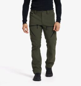 RevolutionRace Softshell-housut – Vihreä – Hiball Softshell Pants Miehet Forest Night, Koko:2XL