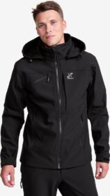 RevolutionRace Softshell-takit – Musta – Hiball Softshell Jacket Miehet Black, Koko:4XL