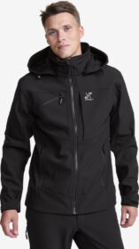 RevolutionRace > Softshell-takit – Musta – Hiball Softshell Jacket Miehet Black, Koko:XS