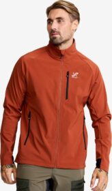 RevolutionRace Softshell-takit – Oranssi – Exciter Stretch Jacket Miehet Rusty Orange, Koko:2XL