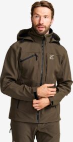 RevolutionRace > Softshell-takit – Ruskea – Hiball Softshell Jacket Miehet Mud, Koko:4XL