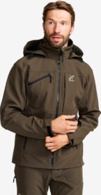 RevolutionRace Softshell-takit – Ruskea – Hiball Softshell Jacket Miehet Mud, Koko:3XL