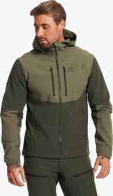 RevolutionRace Softshell-takit – Vihreä – Edge Stretch Jacket Miehet Forest Night/Kalamata, Koko:S