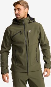 RevolutionRace > Softshell-takit – Vihreä – Hiball Softshell Jacket Miehet Forest Night, Koko:M