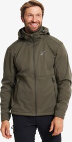 RevolutionRace Softshell-takit – Vihreä – Responder Softshell Jacket Miehet Light Moss Gray, Koko:3XL