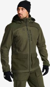 RevolutionRace Softshell-takit – Vihreä – Trace Silent Softshell Jacket Miehet Deep Depths, Koko:S