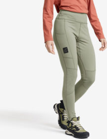 RevolutionRace Trikoot – Vihreä – Summit Core Tights Naiset Castor Gray, Koko:M
