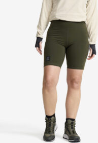 RevolutionRace > Housut > Shortsit – Vihreä – Summit Short Tights Naiset Rosin, Koko:XL