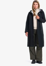 RevolutionRace Takit > Sade- Ja Kuoritakit – Musta – Cyclone Light 3L Long Parka Naiset Black, Koko:M