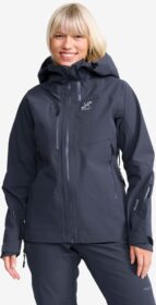 RevolutionRace > Takit > Sade- Ja Kuoritakit – Sininen – Cyclone 3L Shell Jacket Naiset India Ink, Koko:3XL