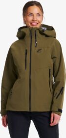 RevolutionRace Takit > Sade- Ja Kuoritakit – Vihreä – Cyclone 3L Shell Jacket Naiset Dark Olive, Koko:L