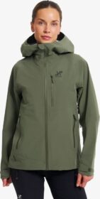RevolutionRace Takit > Sade- Ja Kuoritakit – Vihreä – Cyclone Light 3L Shell Jacket Naiset Grape Leaf, Koko:XL