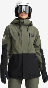 RevolutionRace Ulkoilutakki, Kuoritakki & Tuulitakki – Vihreä – AccXel 2L Ski Jacket Naiset Kambaba Green/Black, Koko:L