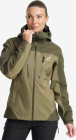 RevolutionRace > Takit > Sade- Ja Kuoritakit – Vihreä – Silence Proshell 3L Jacket Naiset Kalamata/Forest Night, Koko:4XL