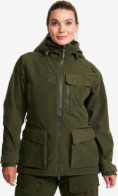 RevolutionRace Takit > Sade- Ja Kuoritakit – Vihreä – Trace Silent Pro 2L Jacket Naiset Deep Depths, Koko:XL