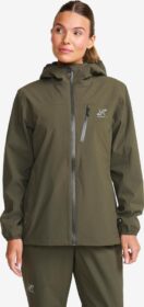 RevolutionRace > Takit > Sade- Ja Kuoritakit – Vihreä – Vector 2L Jacket Naiset Forest Night, Koko:2XL