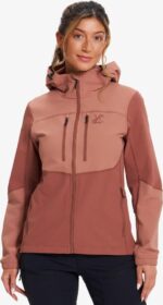 RevolutionRace Takit > Softshell-takit – Pinkki – Edge Stretch Jacket Naiset Cedar Wood/Pink Mahogany, Koko:S