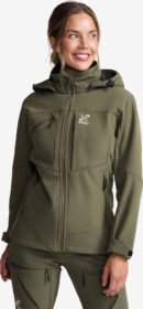 RevolutionRace > Takit > Softshell-takit – Vihreä – Hiball Softshell Jacket Naiset Grape Leaf, Koko:XL